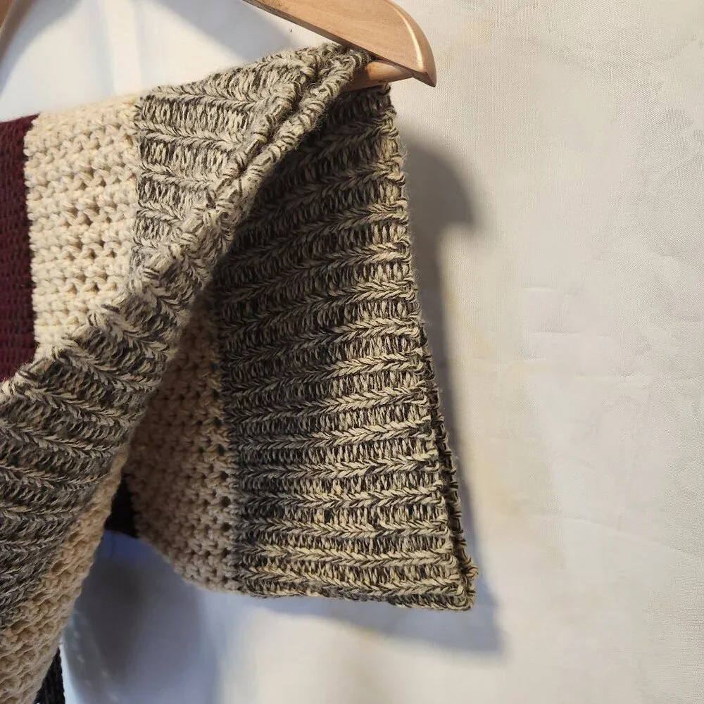 Infinity Scarf Look by M Amos Stripe Multicolor Crochet‎ 15